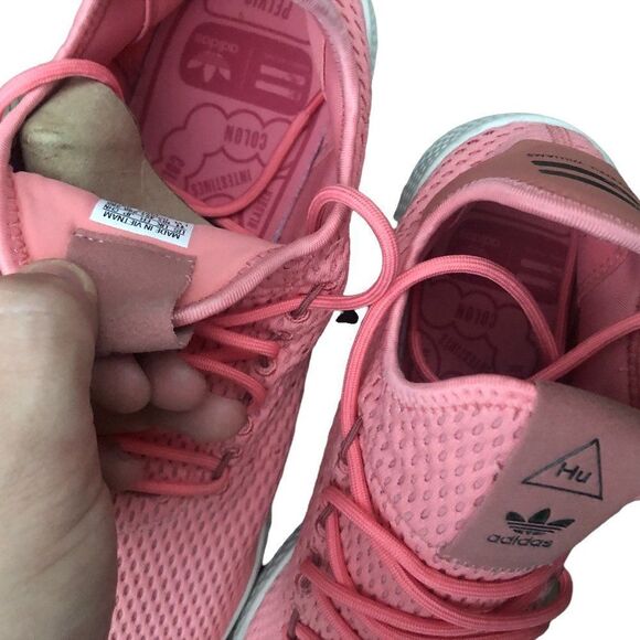 Rare 2017 Adidas X Pharrell Hu Tennis Shoes Tactile Rose Size 11 Pink - Picture 9 of 14